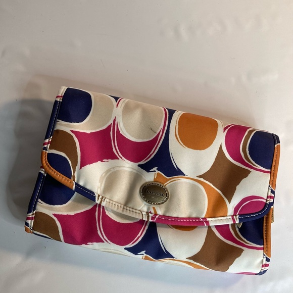 Coach signature multicolored travel make up bag - Picture 1 of 7